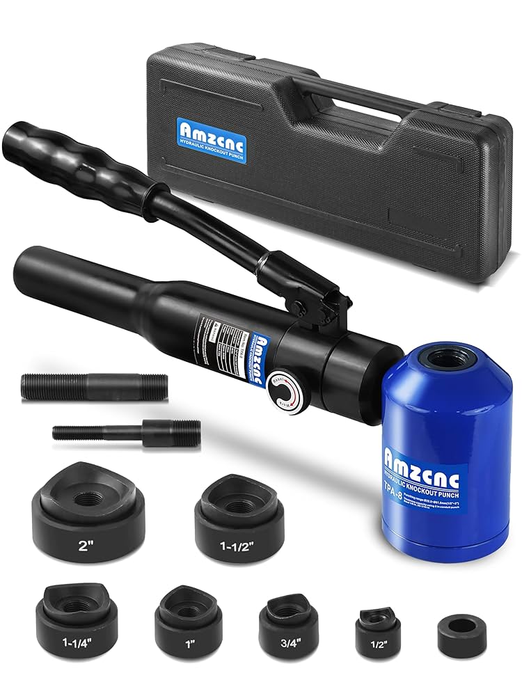 Amazon.co.jp: AMZCNC 油圧ノックアウト穴パンチドライバー